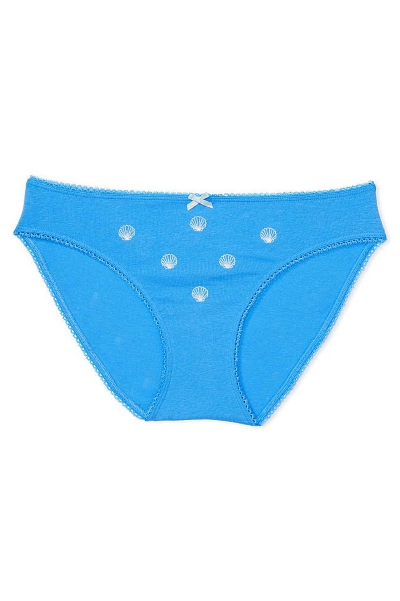 Victoria's Secret Stretch Katoenen Stretch Katoenen Knickers Blauw | 05718-LHGK