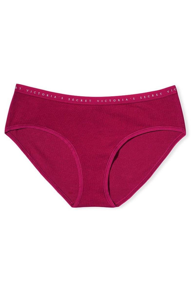 Victoria\'s Secret Stretch Katoenen Stretch Katoenen Hiphugger Panty Zwart | 43958-FRUA