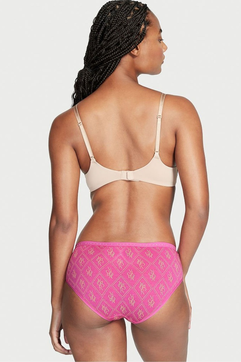 Victoria's Secret Stretch Katoenen Stretch Katoenen Hiphugger Panty Zwart | 98534-HRFK