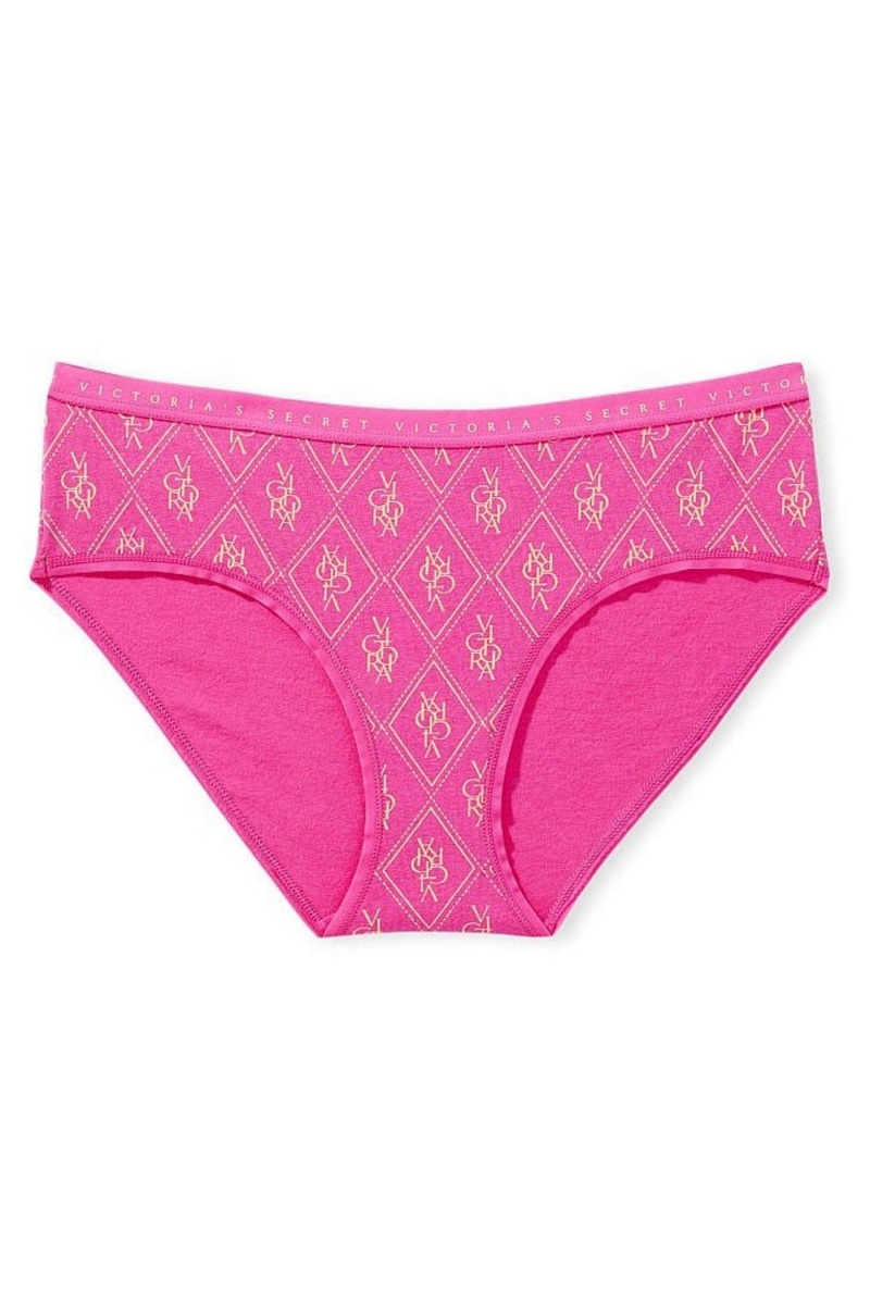 Victoria's Secret Stretch Katoenen Stretch Katoenen Hiphugger Panty Zwart | 98534-HRFK