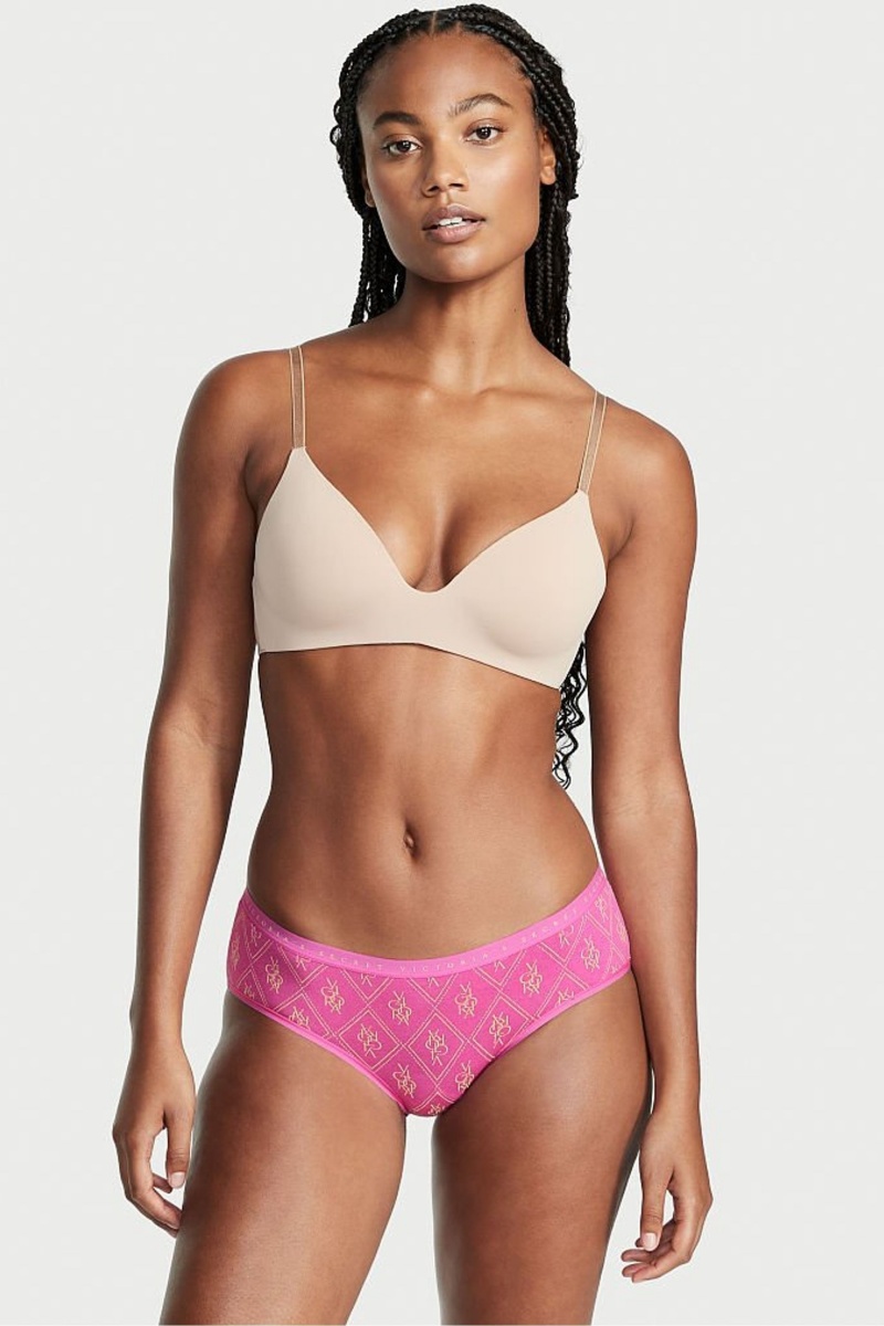 Victoria\'s Secret Stretch Katoenen Stretch Katoenen Hiphugger Panty Zwart | 98534-HRFK