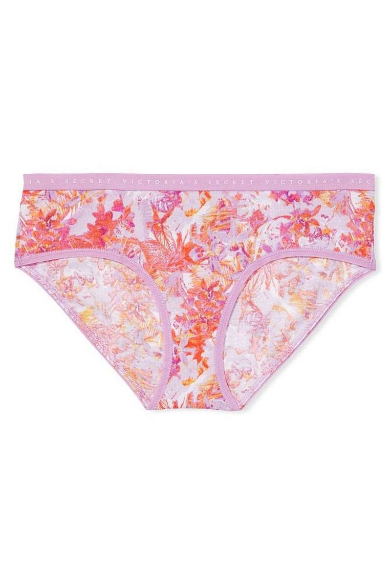 Victoria's Secret Stretch Katoenen Stretch Katoenen Hiphugger Panty Zwart | 40637-UMQI