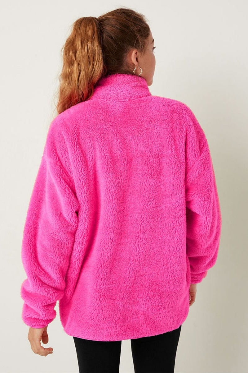 Victoria's Secret Teddy Full Zip Jacket Roze | 15683-QVBW