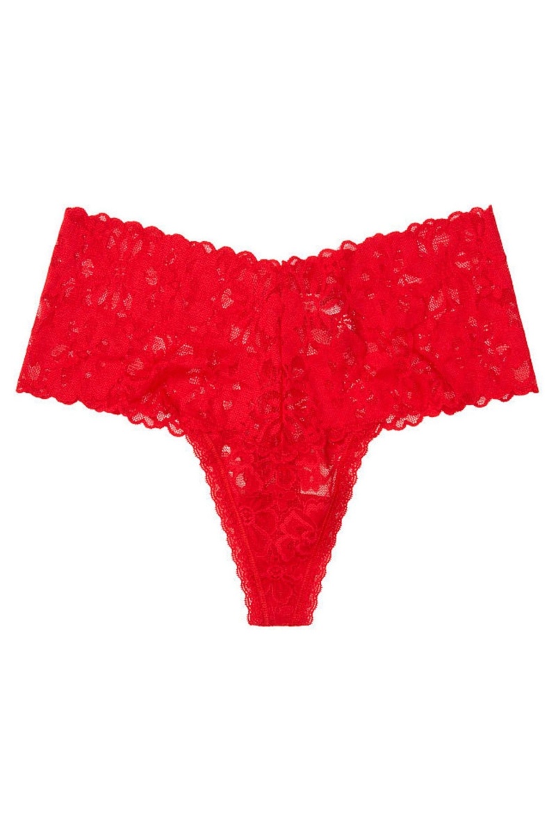 Victoria's Secret The Lacie Kanten Brede Band String Panty Roze | 89714-LHIP