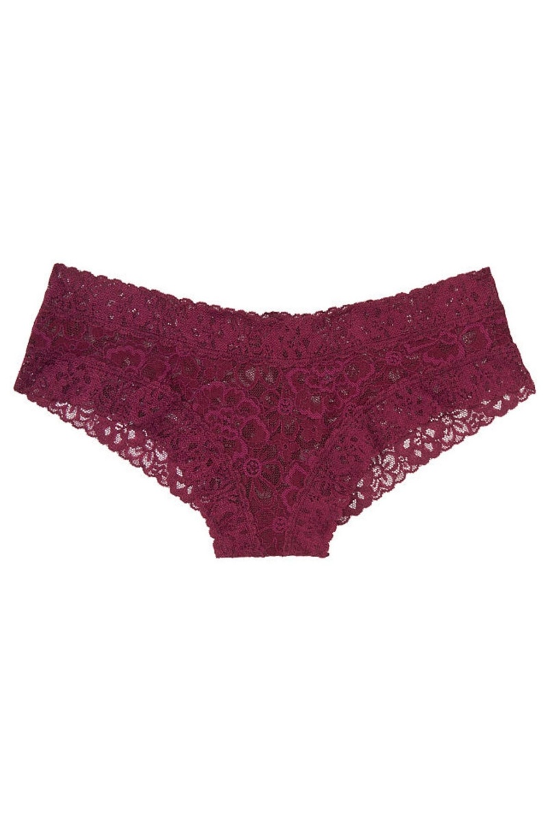 Victoria's Secret The Lacie Kanten Cheeky Knickers Bordeaux Paars | 87049-DFVR