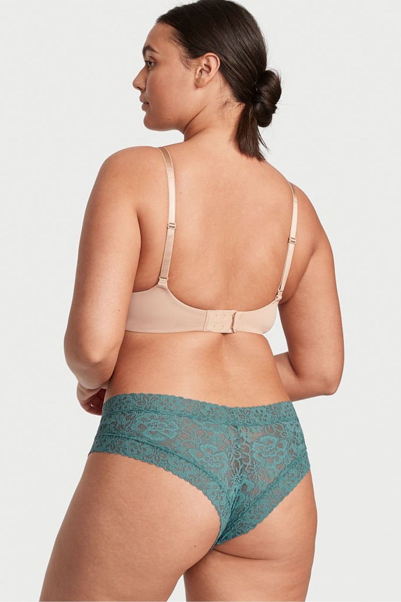 Victoria's Secret The Lacie Kanten Cheeky Knickers Blauw | 17608-WJAI