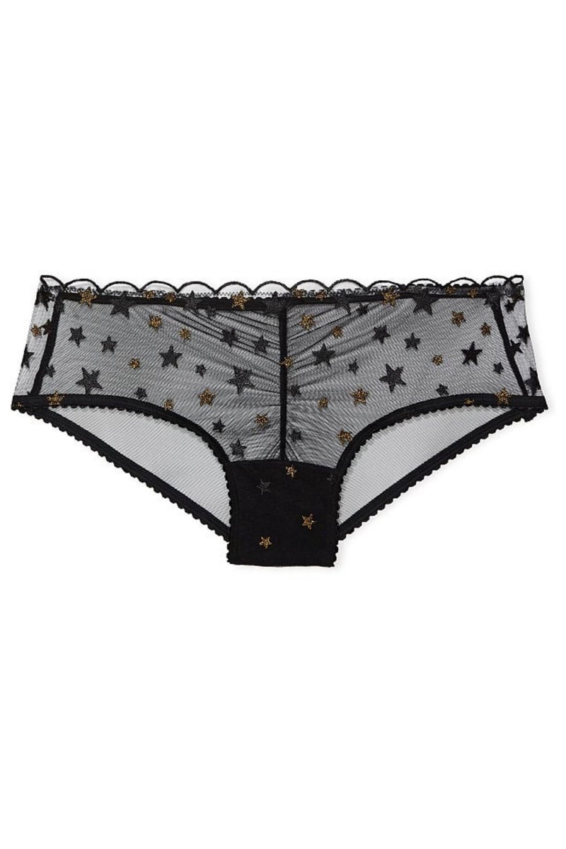 Victoria's Secret The Lacie Kanten Cheeky Knickers Zwart | 98025-VIMB