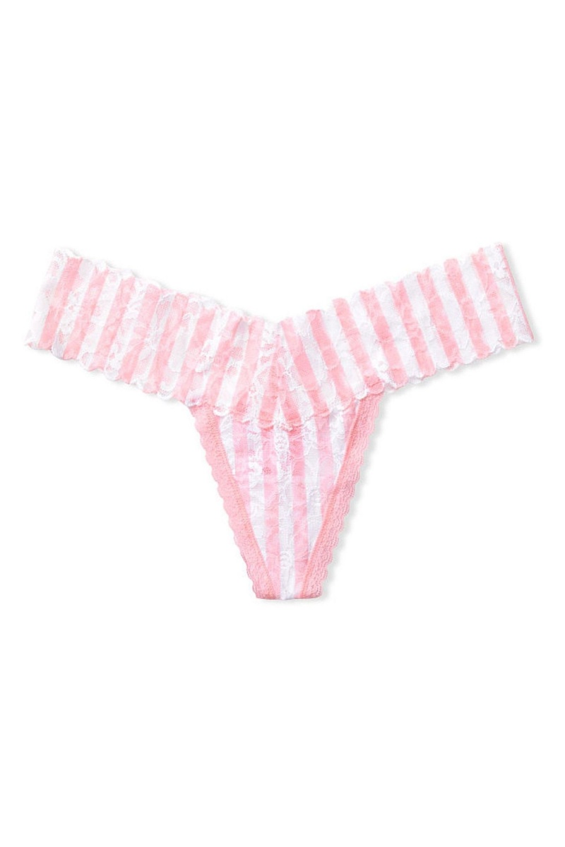 Victoria's Secret The Lacie Kanten String Knickers Blauw | 23769-ZCVQ