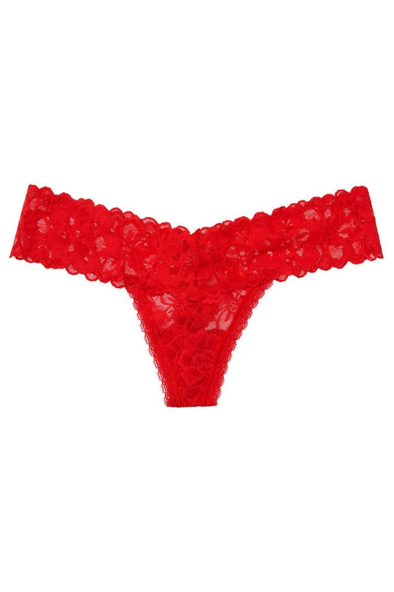 Victoria's Secret The Lacie Kanten String Knickers Rood | 45190-YVMX