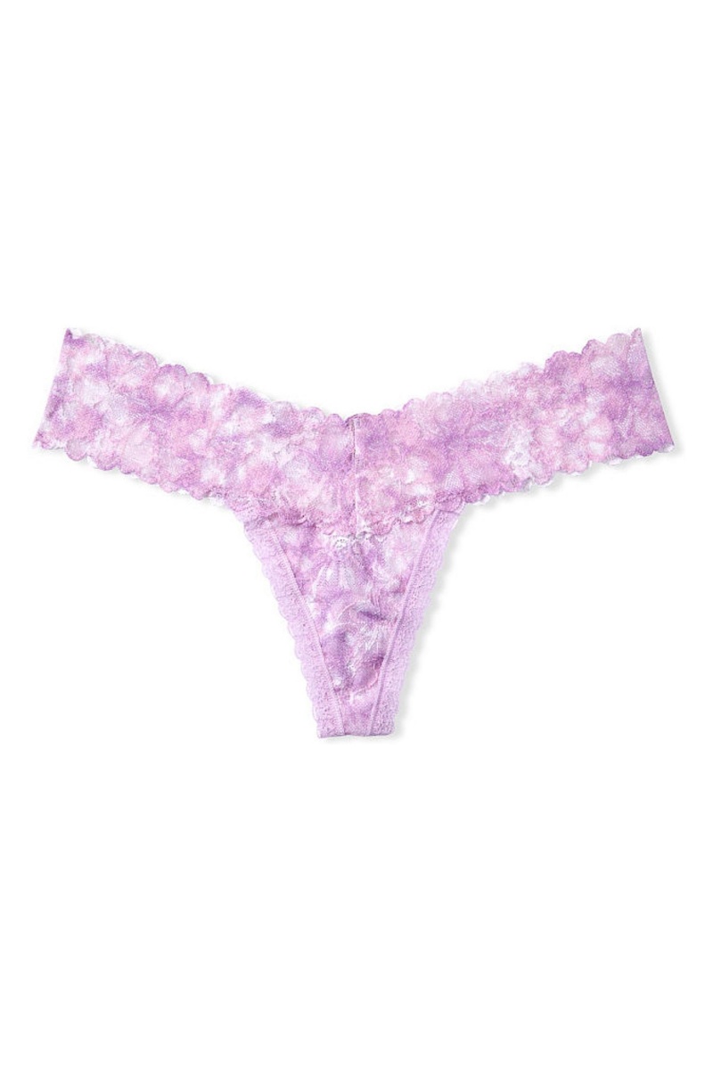 Victoria's Secret The Lacie Kanten String Knickers Blauw | 52739-EUBK