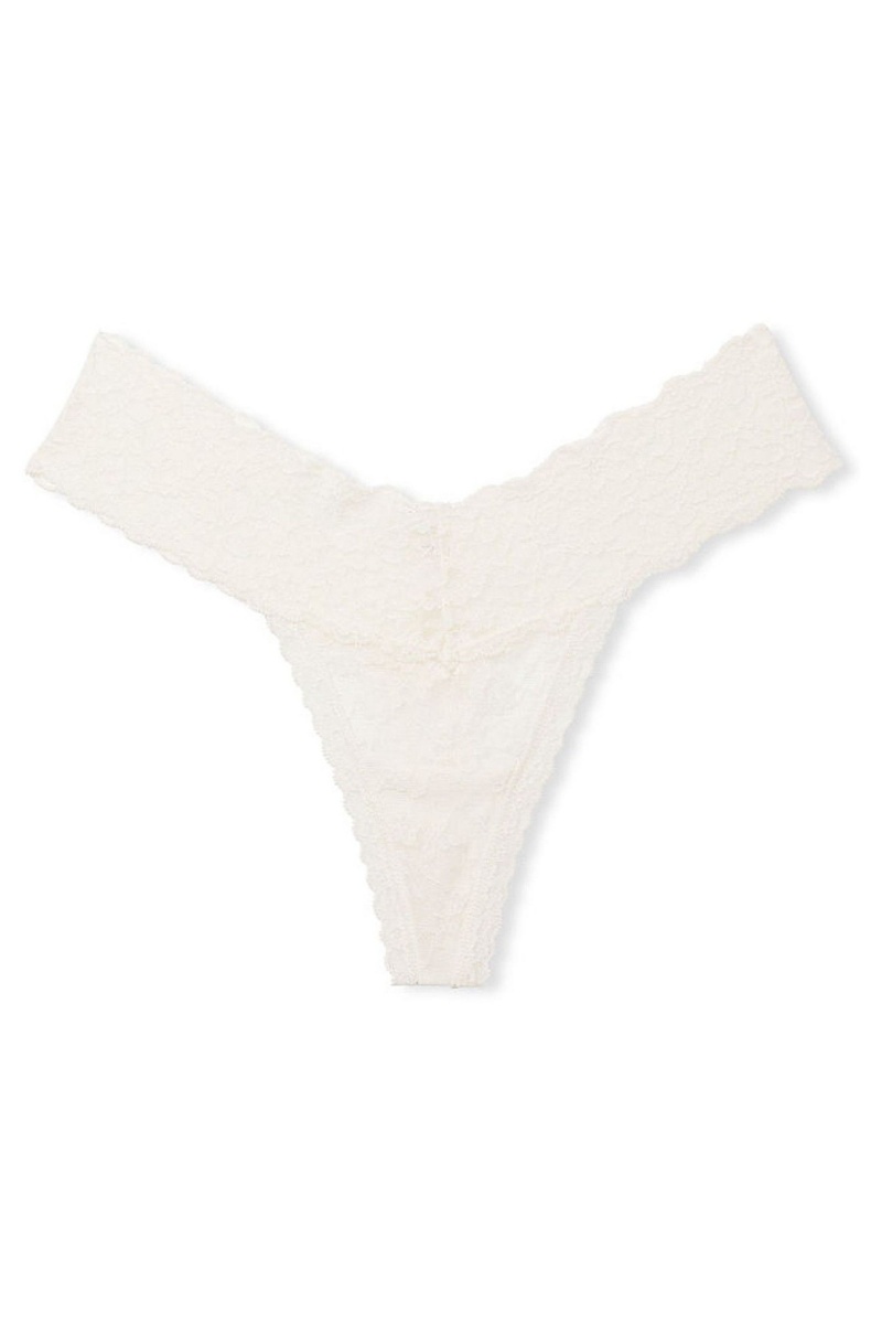 Victoria's Secret The Lacie Kanten String Knickers Zwart | 72856-VPDF