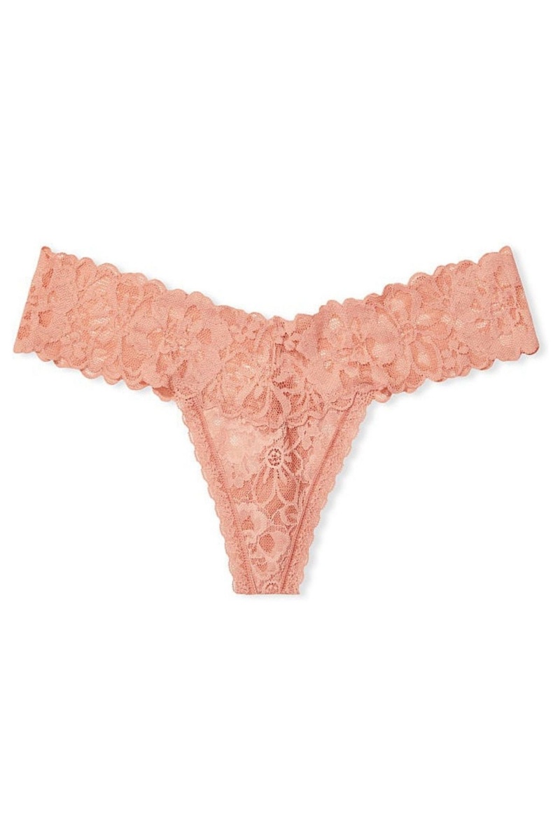 Victoria's Secret The Lacie Kanten String Knickers Zwart | 54128-FEJL