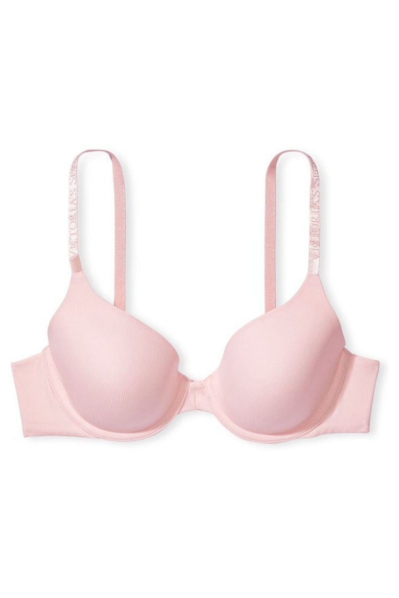 Victoria's Secret The T-Shirt Bombshell Front Bevestiging Push Up Bra Roze | 72834-GPCF