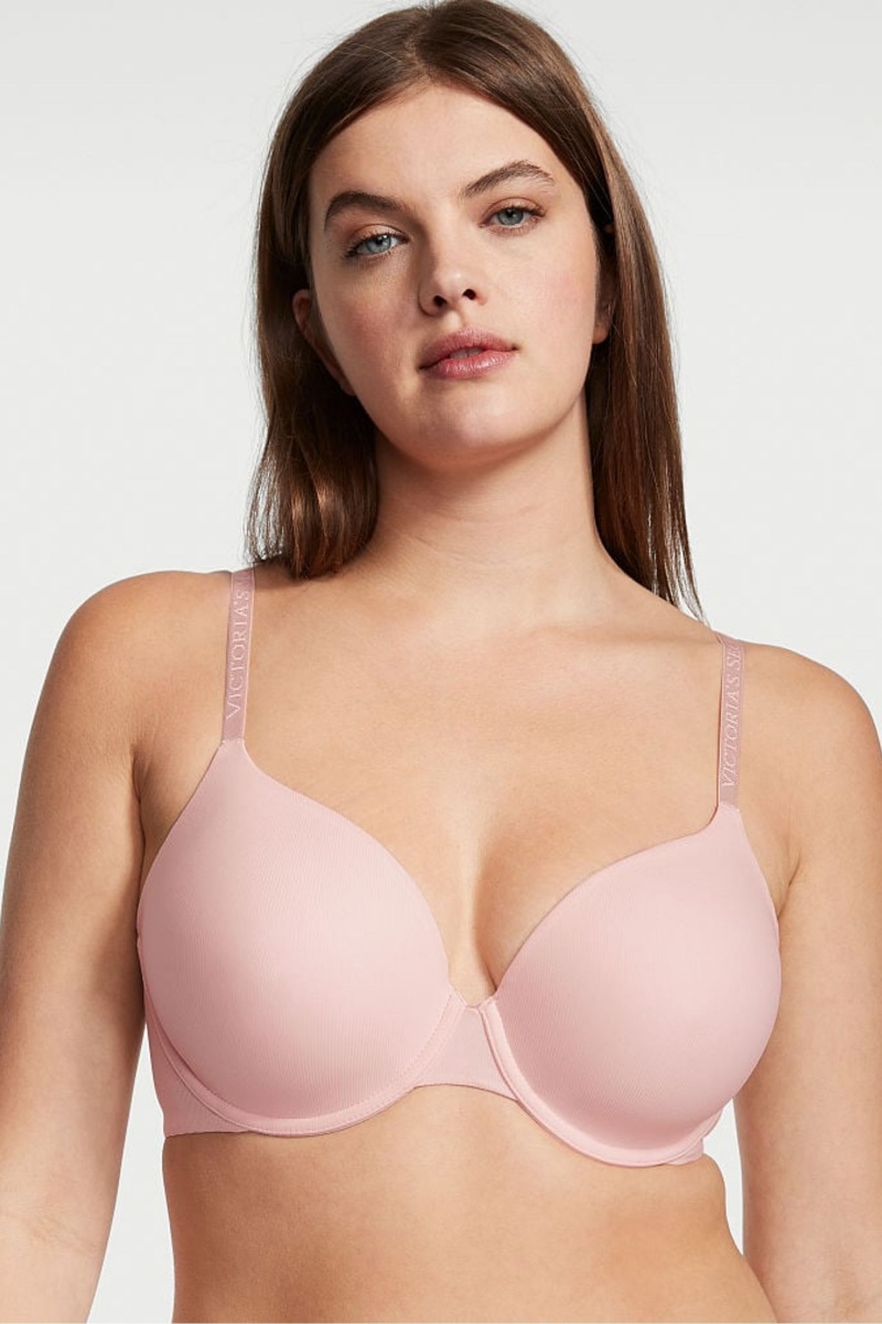 Victoria\'s Secret The T-Shirt Bombshell Front Bevestiging Push Up Bra Roze | 72834-GPCF