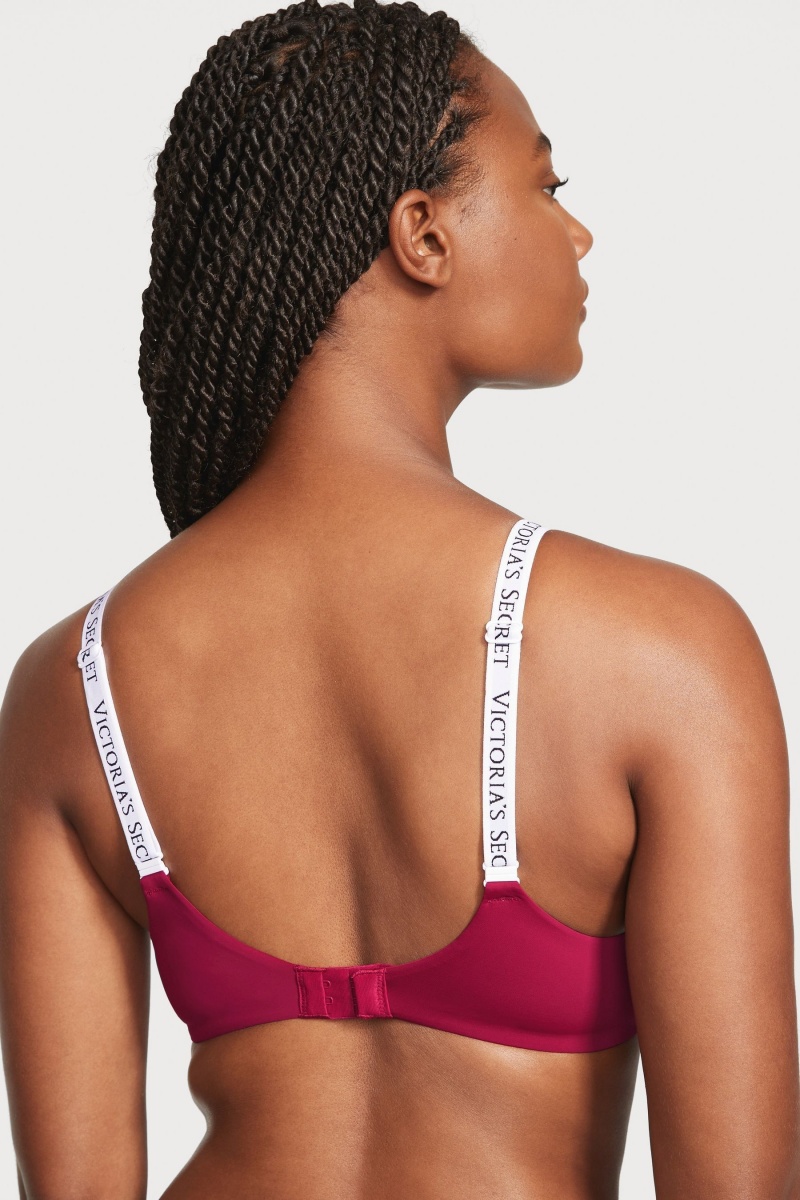 Victoria's Secret The T-Shirt Full Coverage Push Up Logo Bra Rood | 12094-GRBX