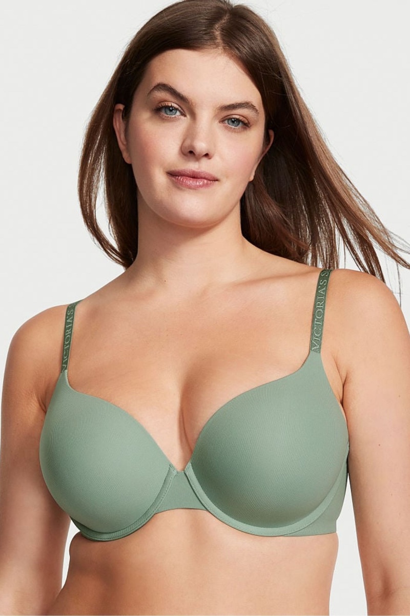 Victoria\'s Secret The T-Shirt Full Cup Push Up Smooth Bra Groen | 38925-SCUE