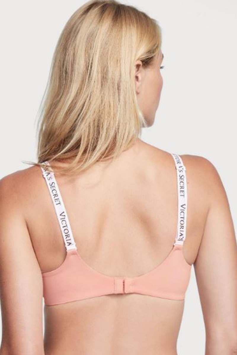 Victoria's Secret The T-Shirt Lightly Gevoerde Demi Logo Bra Roze Roze | 32510-MIYR