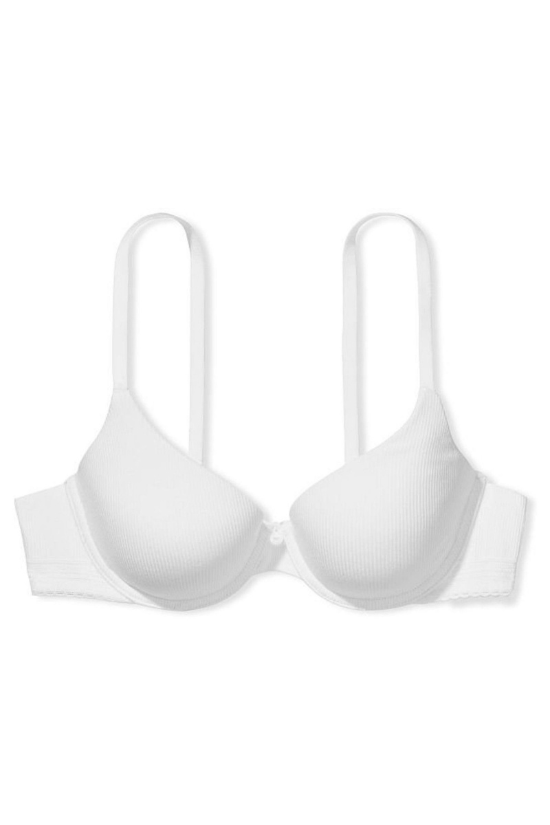 Victoria's Secret The T-Shirt Smooth Lightly Gevoerde T-Shirt Bra Wit | 09581-TKPX