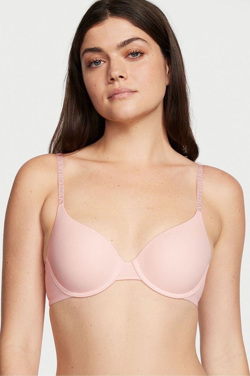 Victoria\'s Secret The T-Shirt Smooth Lightly Gevoerde T-Shirt Bra Roze | 17235-ZOTA