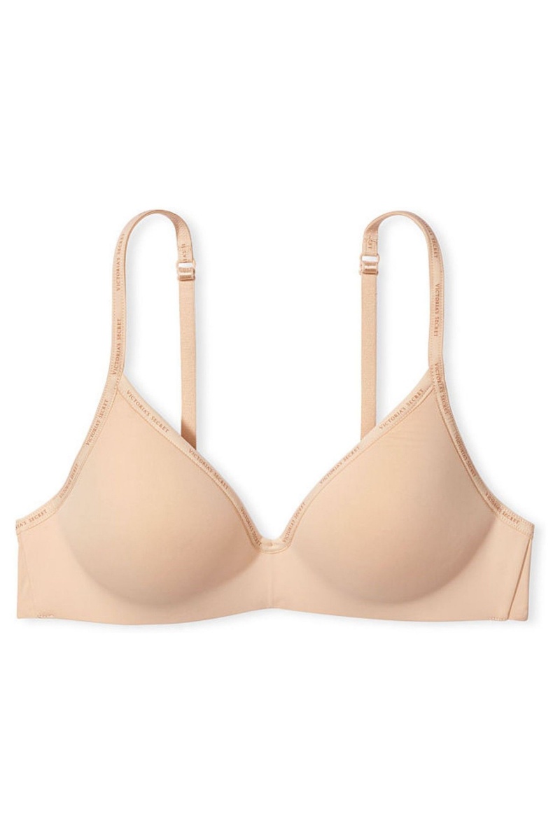 Victoria's Secret The T-Shirt Smooth Lightly Gevoerde Non Wired T-Shirt Bra Champagne Nude | 57420-RCDK