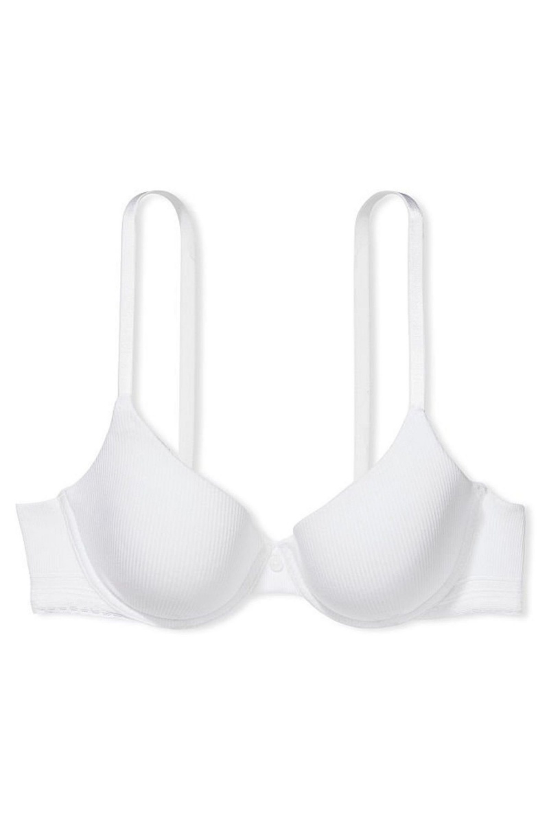 Victoria's Secret The T-Shirt Smooth Lightly Gevoerde T-Shirt Bra Wit | 13940-LMFI