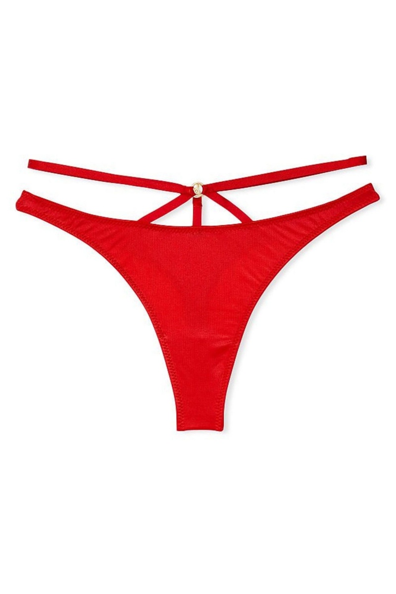 Victoria's Secret Very Sexy Bandjes String Knickers Rood | 83097-UDGY