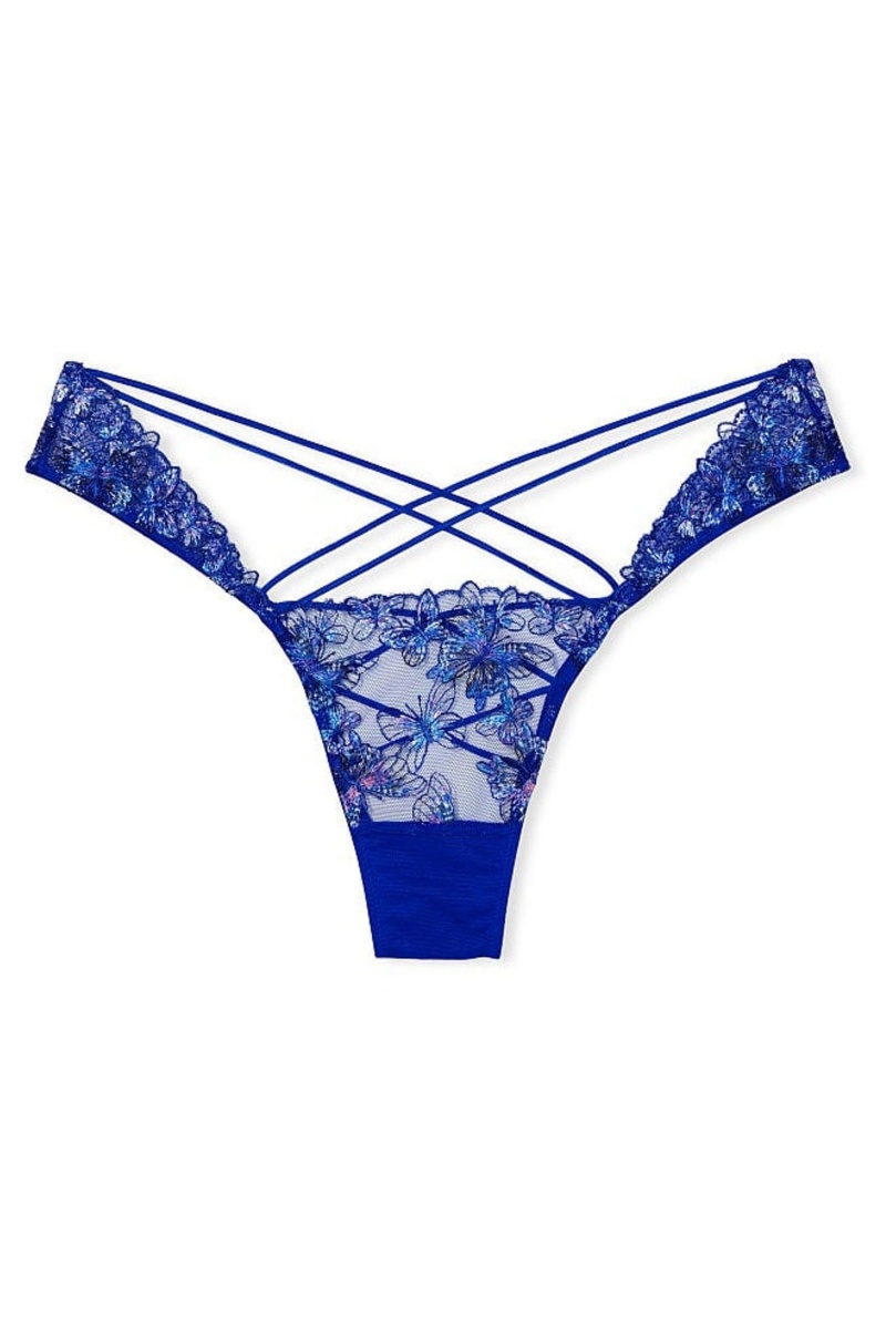 Victoria's Secret Very Sexy Embroidered Knickers Blauw | 10283-UJGH