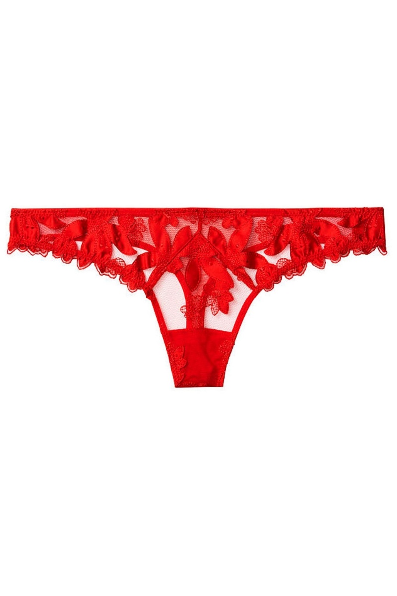 Victoria's Secret Very Sexy Embroidered String Knickers Zwart | 71245-TKWP