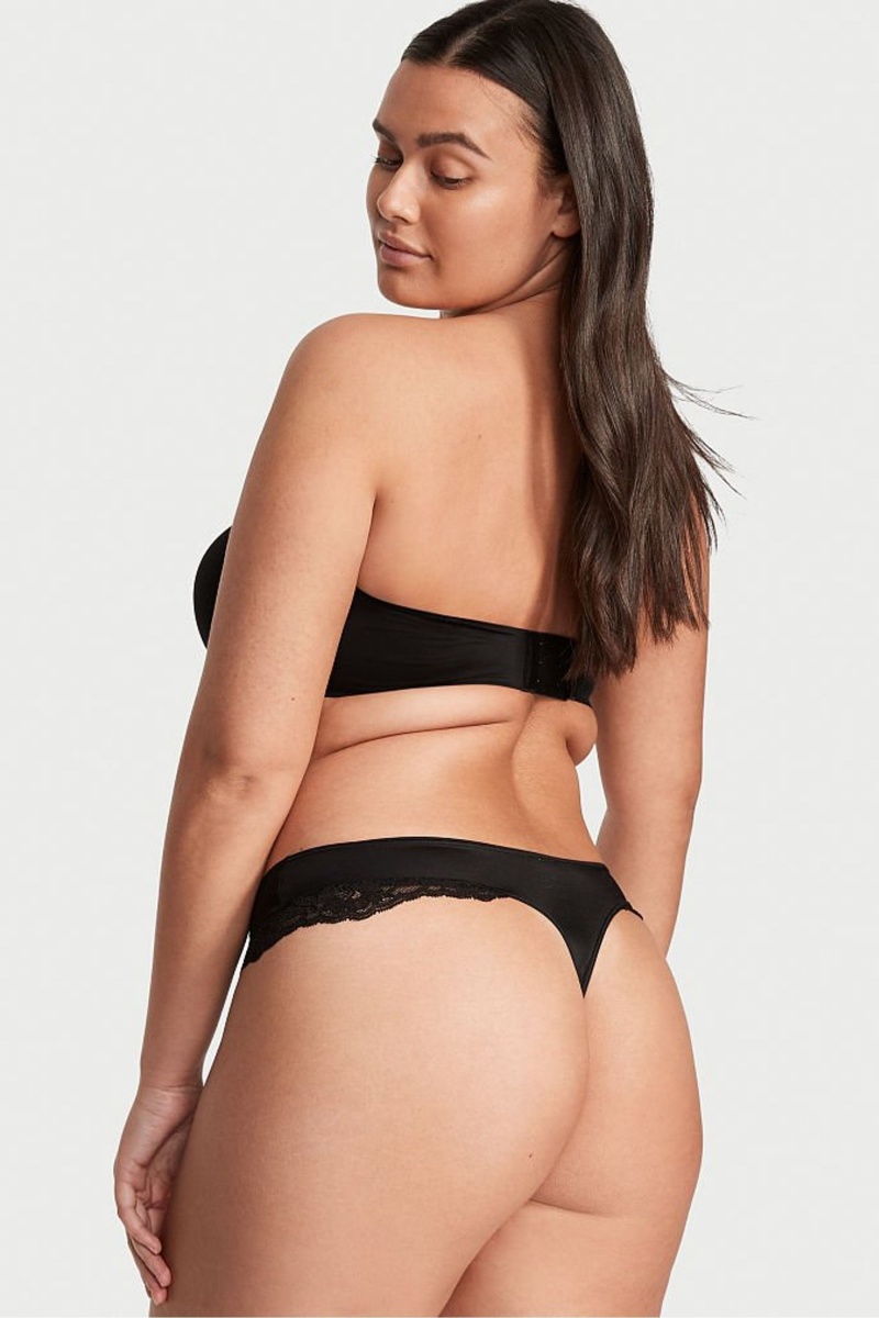 Victoria's Secret Very Sexy Kanten String Knickers Zwart | 84250-BNZD