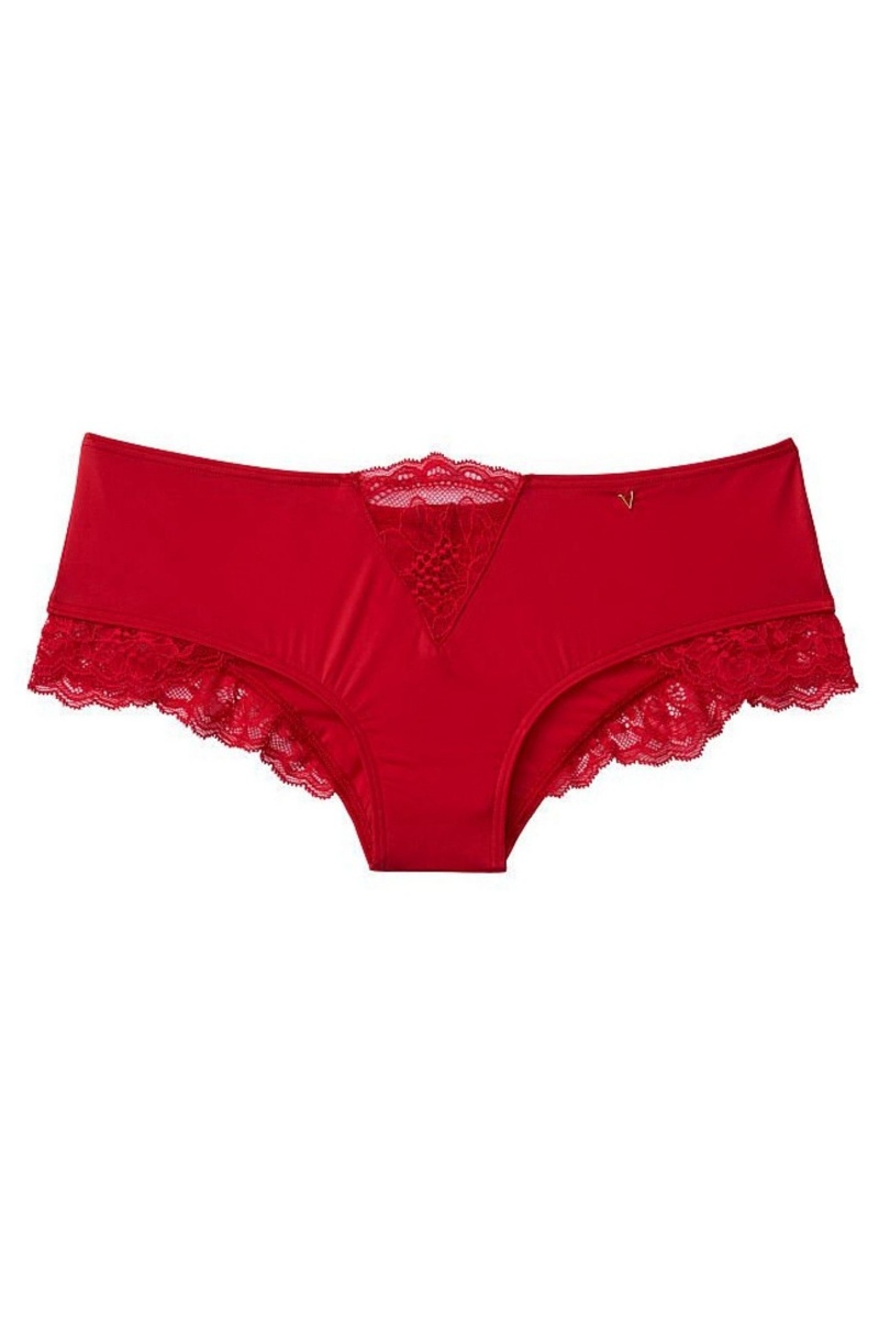 Victoria's Secret Very Sexy Kanten Trim Cheeky Knickers Rood | 40172-WTQR