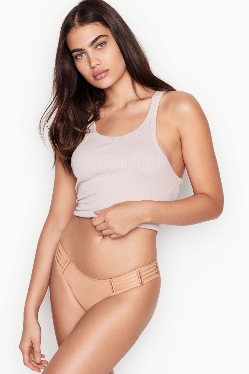 Victoria\'s Secret Very Sexy Mesh Cheekini Knickers Sweet Nougat Nude | 98231-LGTZ