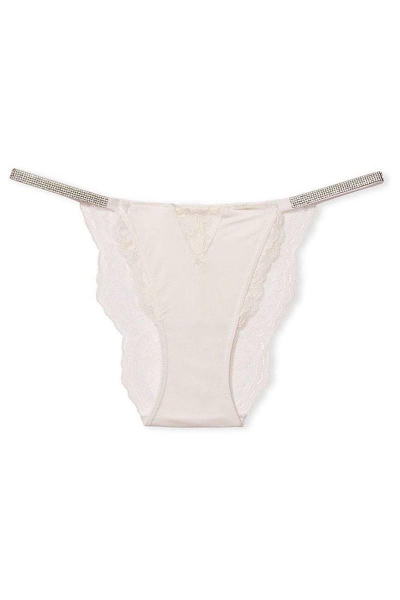 Victoria's Secret Very Sexy Shine Riemen Brazilian Knickers Wit | 27840-MQFV