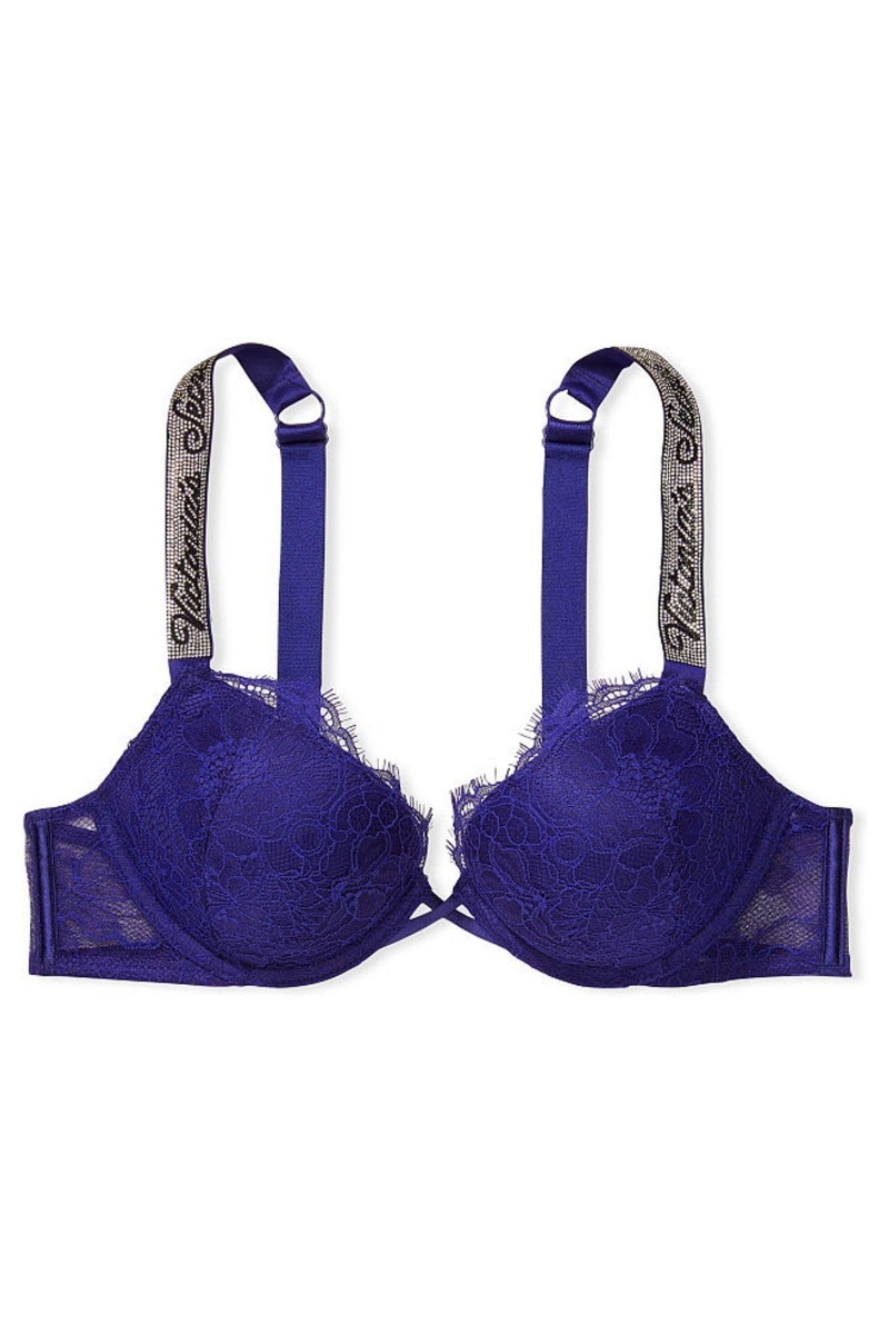 Victoria's Secret Very Sexy Shine Riemen Add 2 Cups Bombshell Bra Blauw | 86312-MKHJ