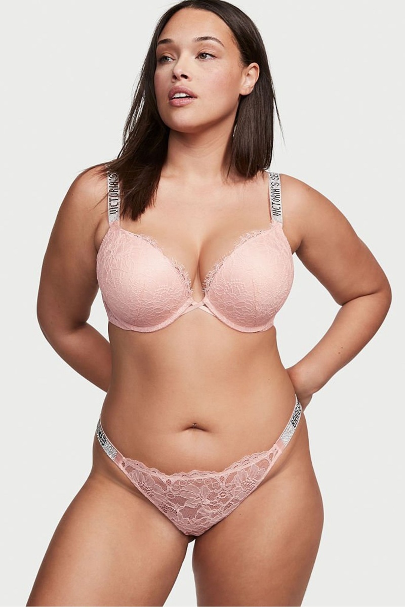 Victoria's Secret Very Sexy Shine Riemen Add 2 Cups Bombshell Bra Roze | 75089-DCXA