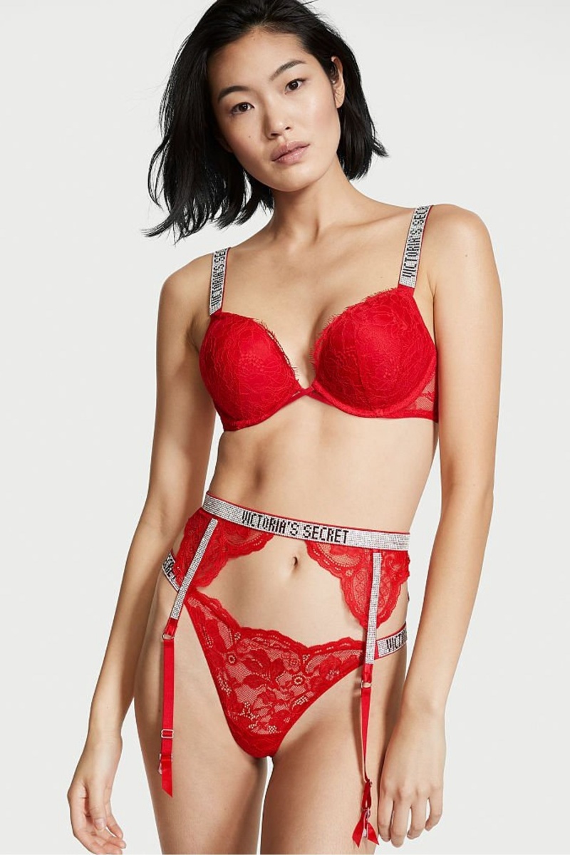 Victoria's Secret Very Sexy Shine Riemen Suspenders Rood | 74612-LBUX