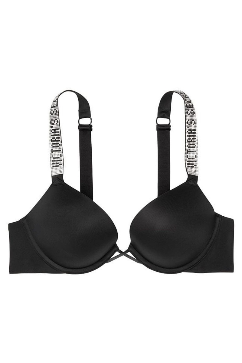 Victoria's Secret Very Sexy Shine Riemen Add 2 Cups Bombshell Bra Zwart | 68790-BZGD