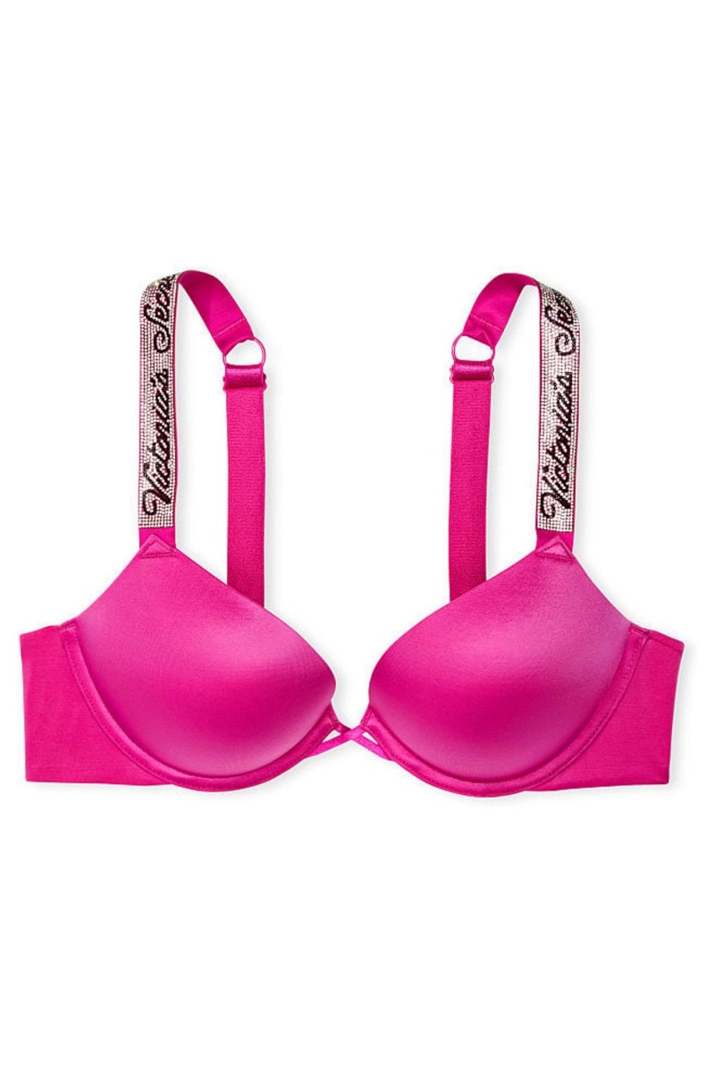 Victoria's Secret Very Sexy Shine Riemen Add 2 Cups Bombshell Bra Zwart | 53046-UYBR