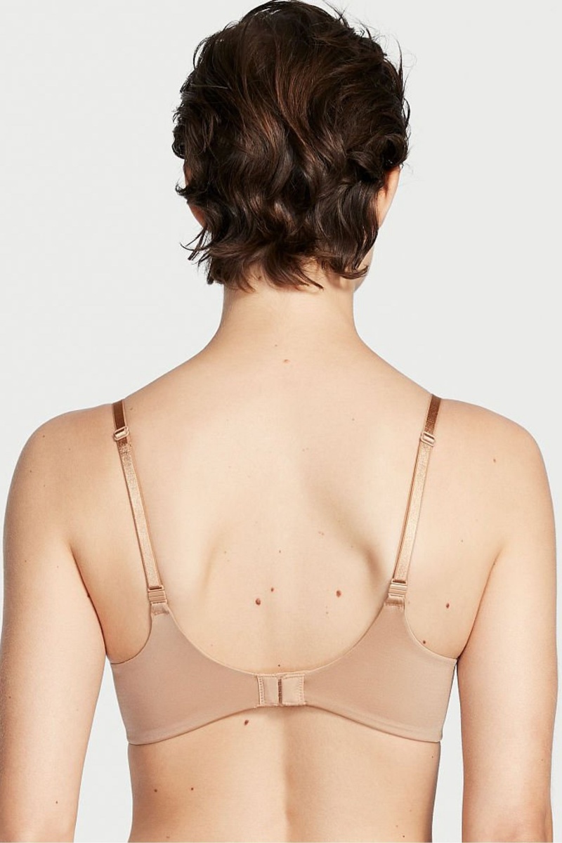 Victoria's Secret Very Sexy Smooth Non Wired Push Up Bra Sweet Praline Nude | 18057-HCZQ