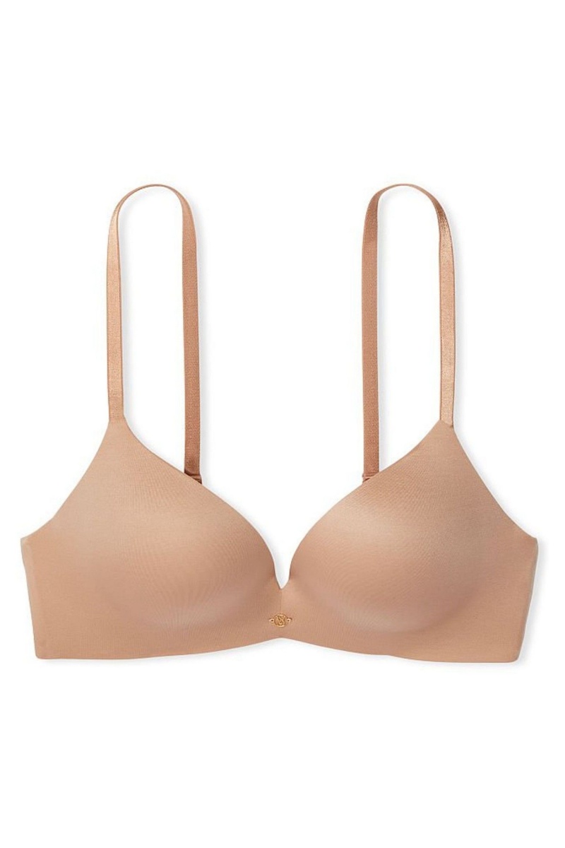 Victoria's Secret Very Sexy Smooth Non Wired Push Up Bra Sweet Praline Nude | 18057-HCZQ