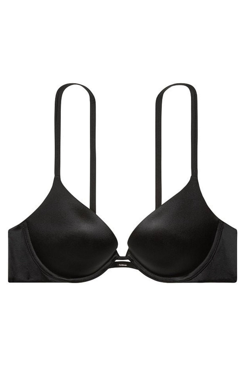 Victoria's Secret Very Sexy Smooth Plunge Push Up Bra Zwart | 23761-MONV