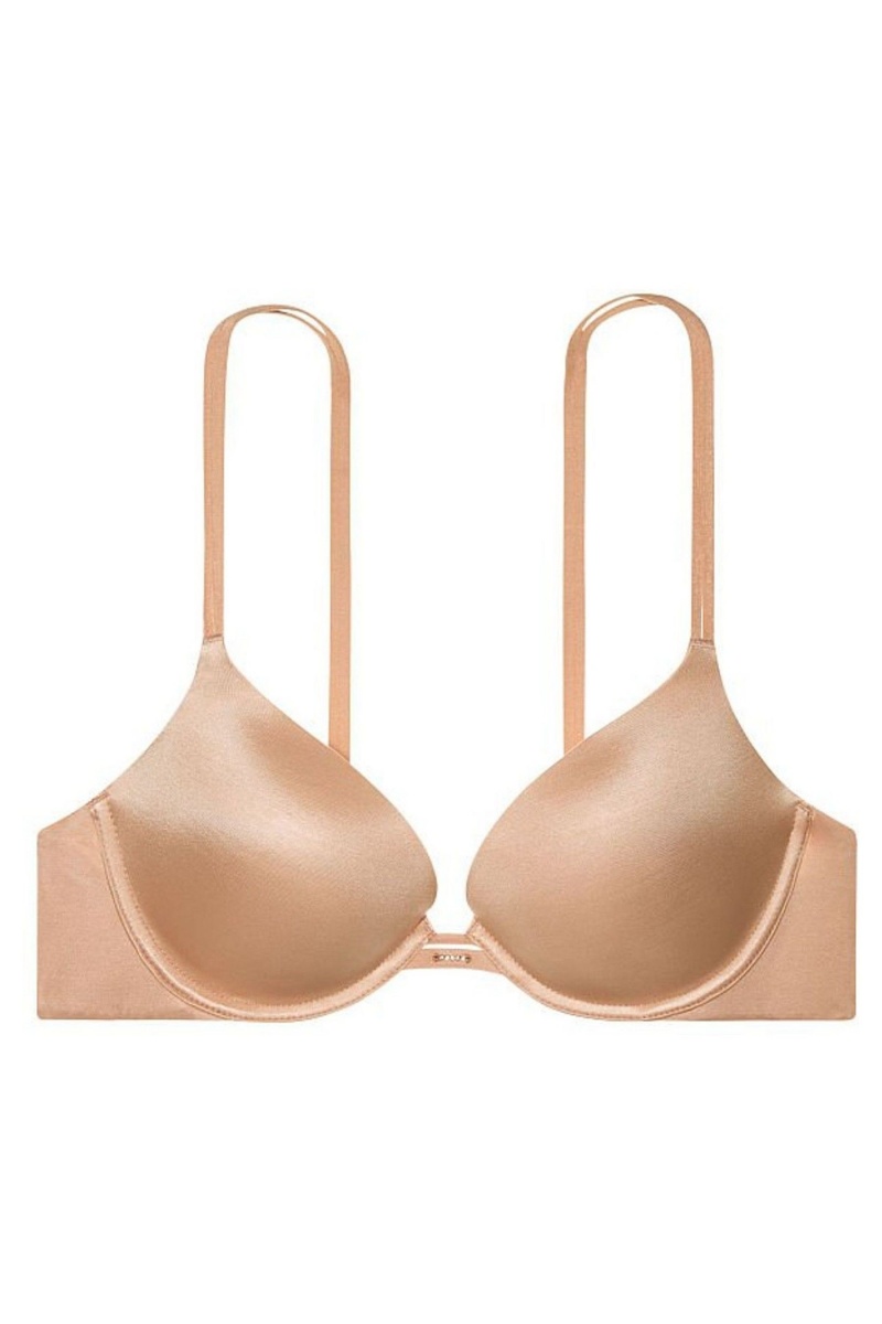 Victoria's Secret Very Sexy Smooth Plunge Push Up Bra Sweet Praline Nude | 69105-HYDU