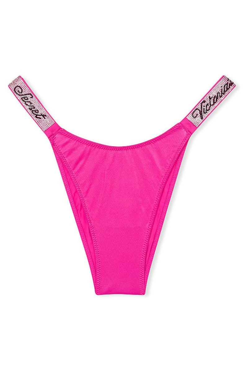 Victoria's Secret Very Sexy Smooth Shine Riemen Knickers Zwart | 17845-NAIO