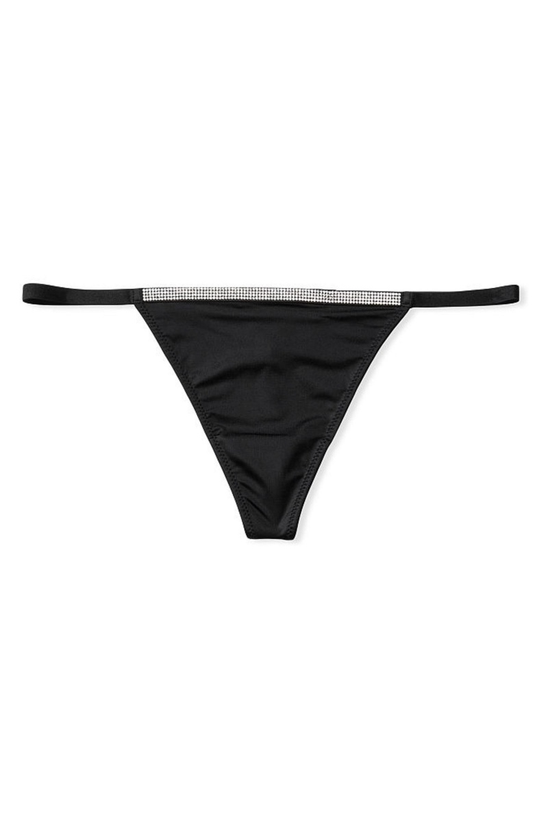 Victoria's Secret Very Sexy Smooth Shine Riemen Knickers Zwart | 10596-MOHU