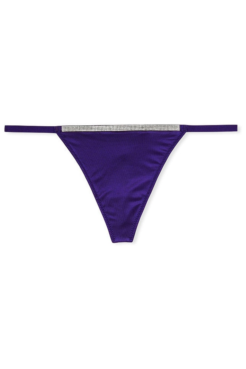 Victoria's Secret Very Sexy Smooth Shine Riemen Knickers Blauw | 94137-EOMQ