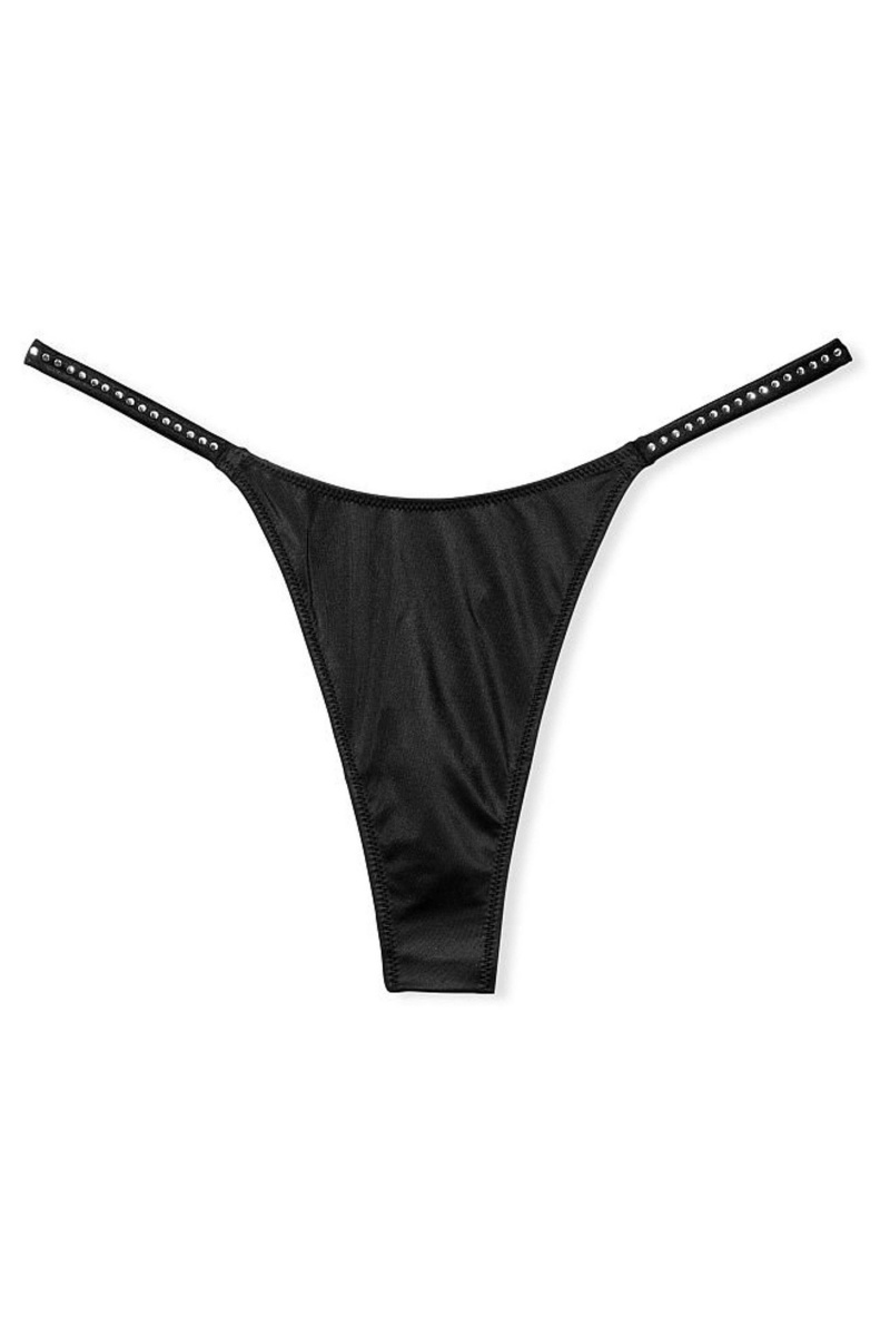 Victoria's Secret Very Sexy Subtle Shine String Panty Zwart | 57419-QKWI