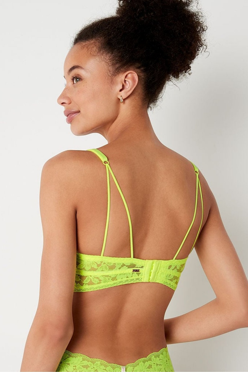 Victoria's Secret Wear Everywhere Kanten Wired Push Up Bralette Geel | 36840-PKIS