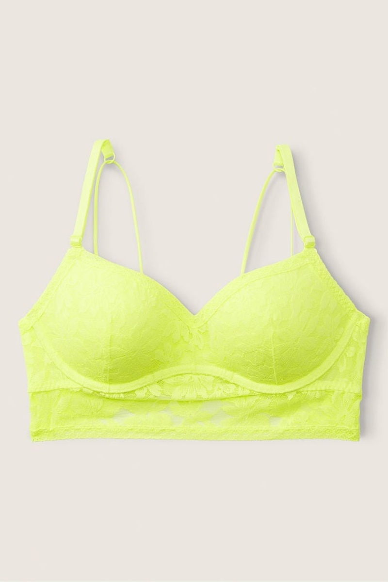 Victoria's Secret Wear Everywhere Kanten Wired Push Up Bralette Geel | 36840-PKIS