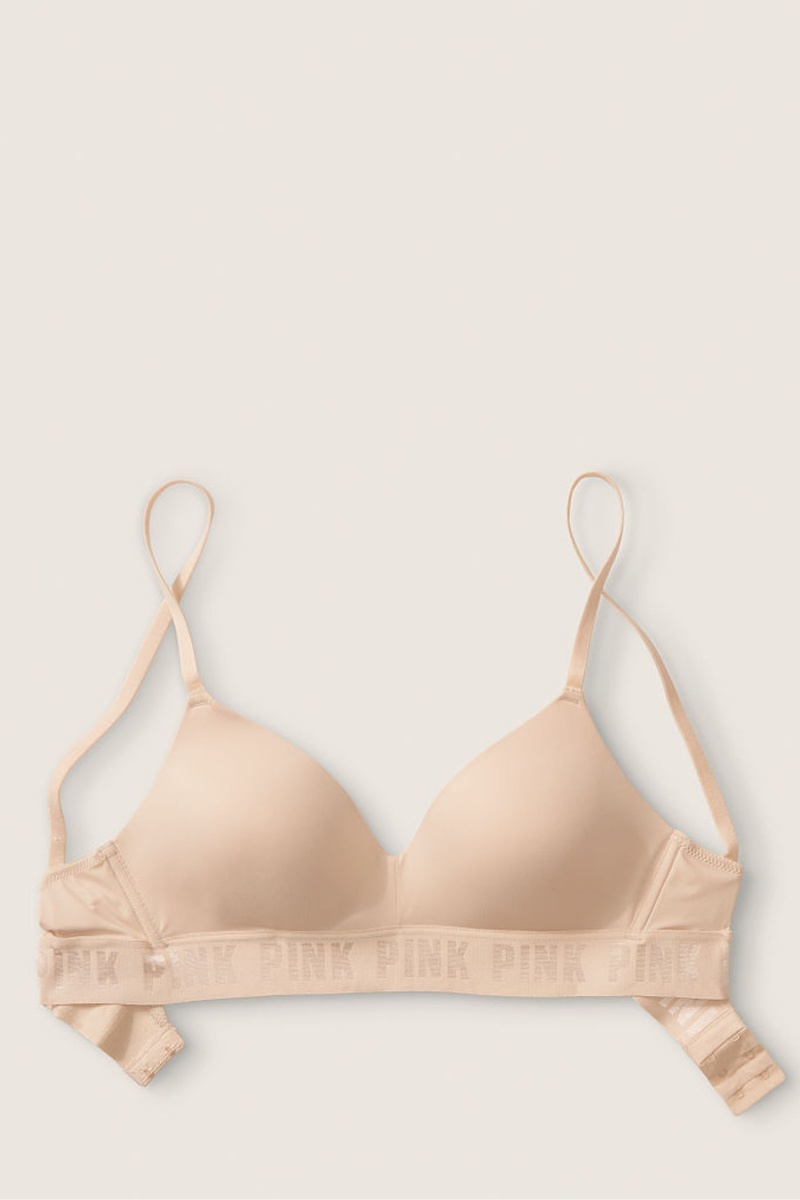 Victoria's Secret Wear Everywhere Smooth Lightly Gevoerde Non Wired T-Shirt Bra Beige | 47208-GKUA