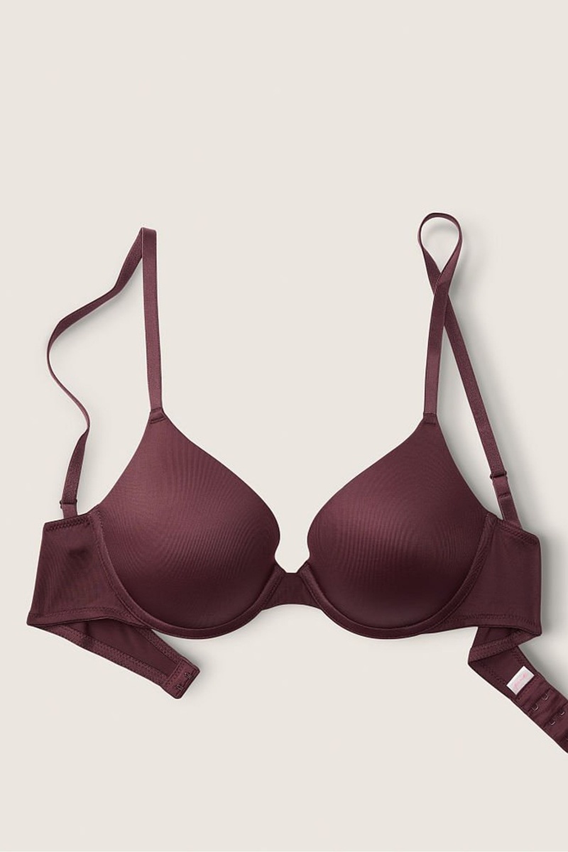 Victoria's Secret Wear Everywhere Smooth Push Up T-Shirt Bra Koffie Bruin | 72531-OGXZ