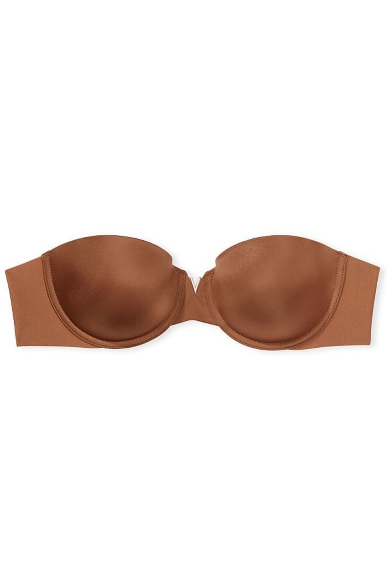 Victoria's Secret Wear Everywhere Smooth Multiway Strapless Push Up Bra Bruin | 34281-AUTS